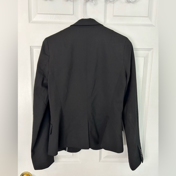 Club Monaco black single breasted blazer 2 buttons Italian tropical wool size 0 - Picture 9 of 16